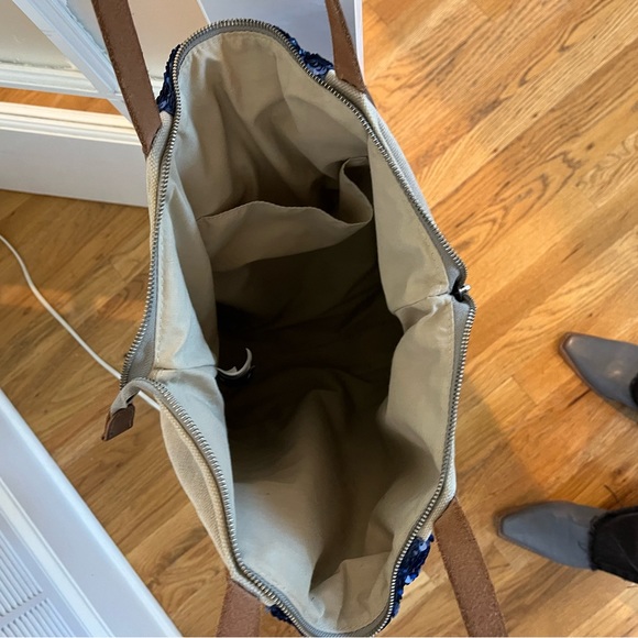 GAP Handbag with Blue Sequins Down the Front and Back - Picture 4 of 4